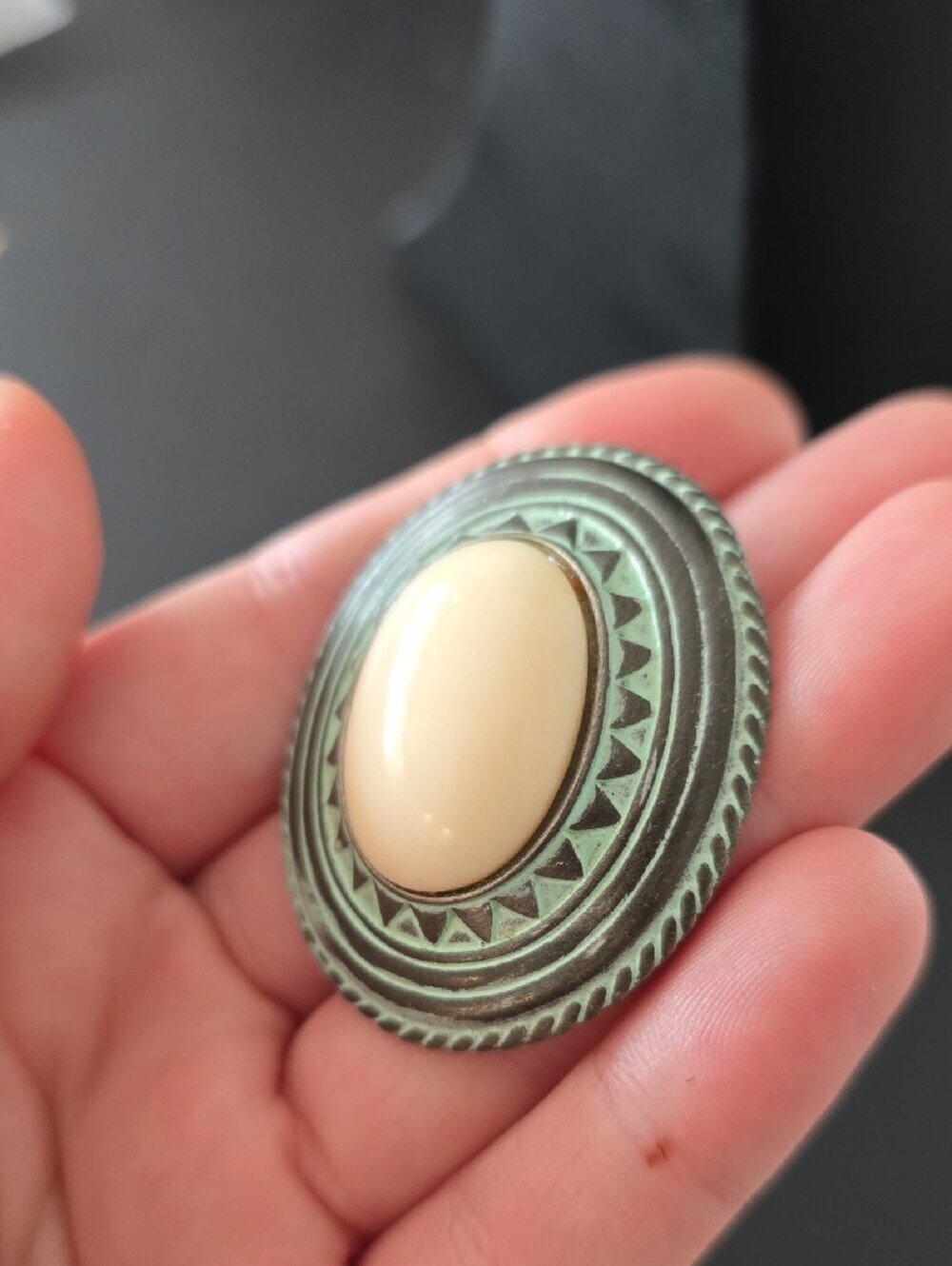 Vintage Ben-Amun Signed Etruscan Statement Clip-On Earrings 1980s Runway - Picture 8 of 10